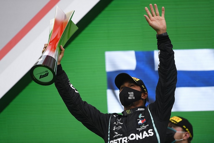 hamilton usurps schumacher with record 92nd f1 win in portugal