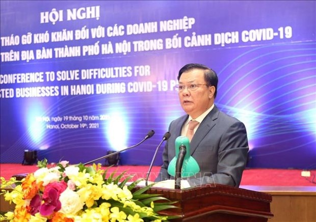 Secretary of the municipal Party Committee Dinh Tien Dung at the event (Photo: VNA)