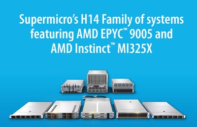 Supermicro introduces new Servers and Gpu accelerated systems with Amd Epyc™ 9005 series cpus and amd instinct™ Mi325x gpus for ai ready data centers