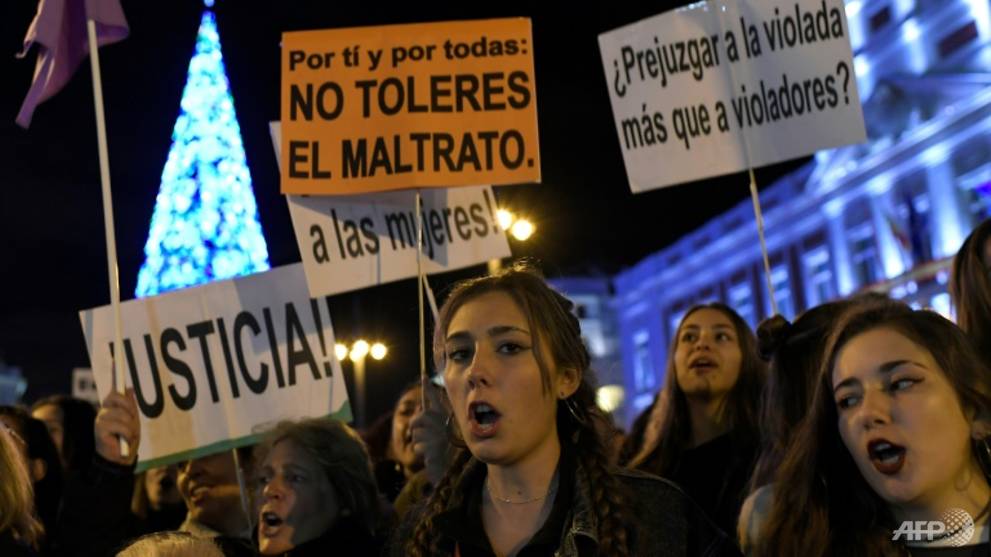 Thousands in Madrid protest violence against women