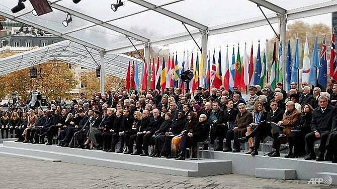 world leaders mark 100 years since wwi armistice in paris