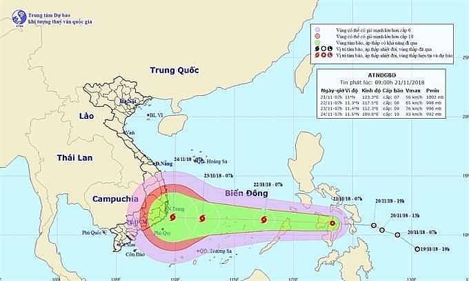 ninth typhoon to hit south central region