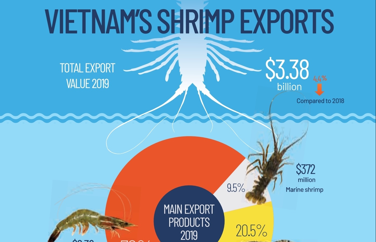 Vietnam's shrimp exports (Infographics)