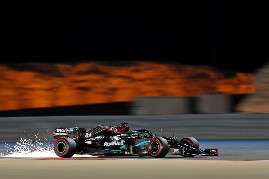 hamilton wins bahrain grand prix as grosjean escapes fiery wreck