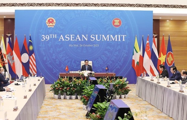 Prime Minister Pham Minh Chinh attends the 39th ASEAN Summit (Photo: VNA)