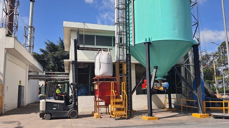 Biomass clean wood pellet production furnace at Unilever Vietnam's factory