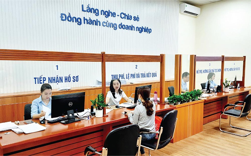 The business registration application department at Hai Phong Department of Planning and Investment was very empty because from January 1, 2021, all procedures were done online.