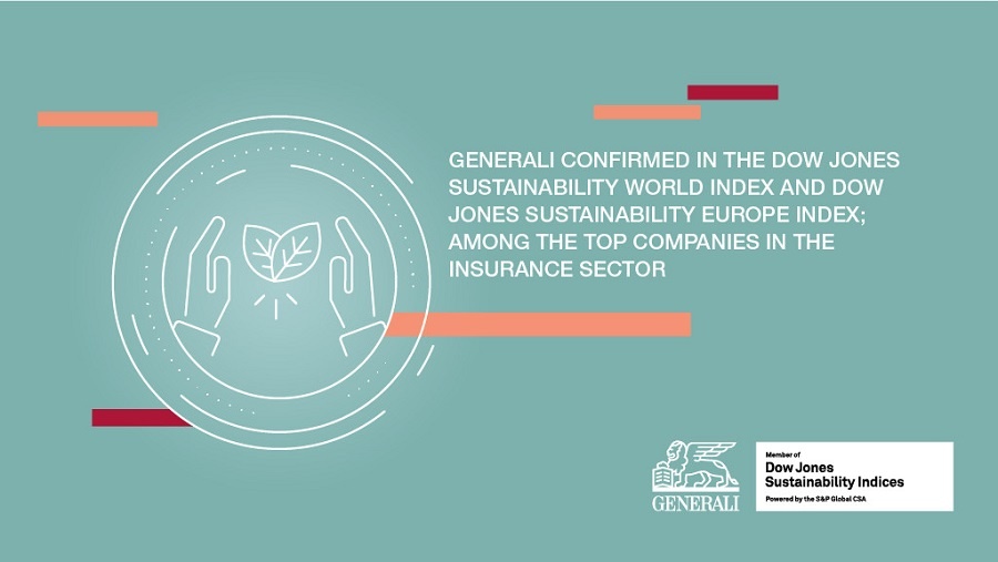 Generali confirmed in Dow Jones world and Europe sustainability Indices