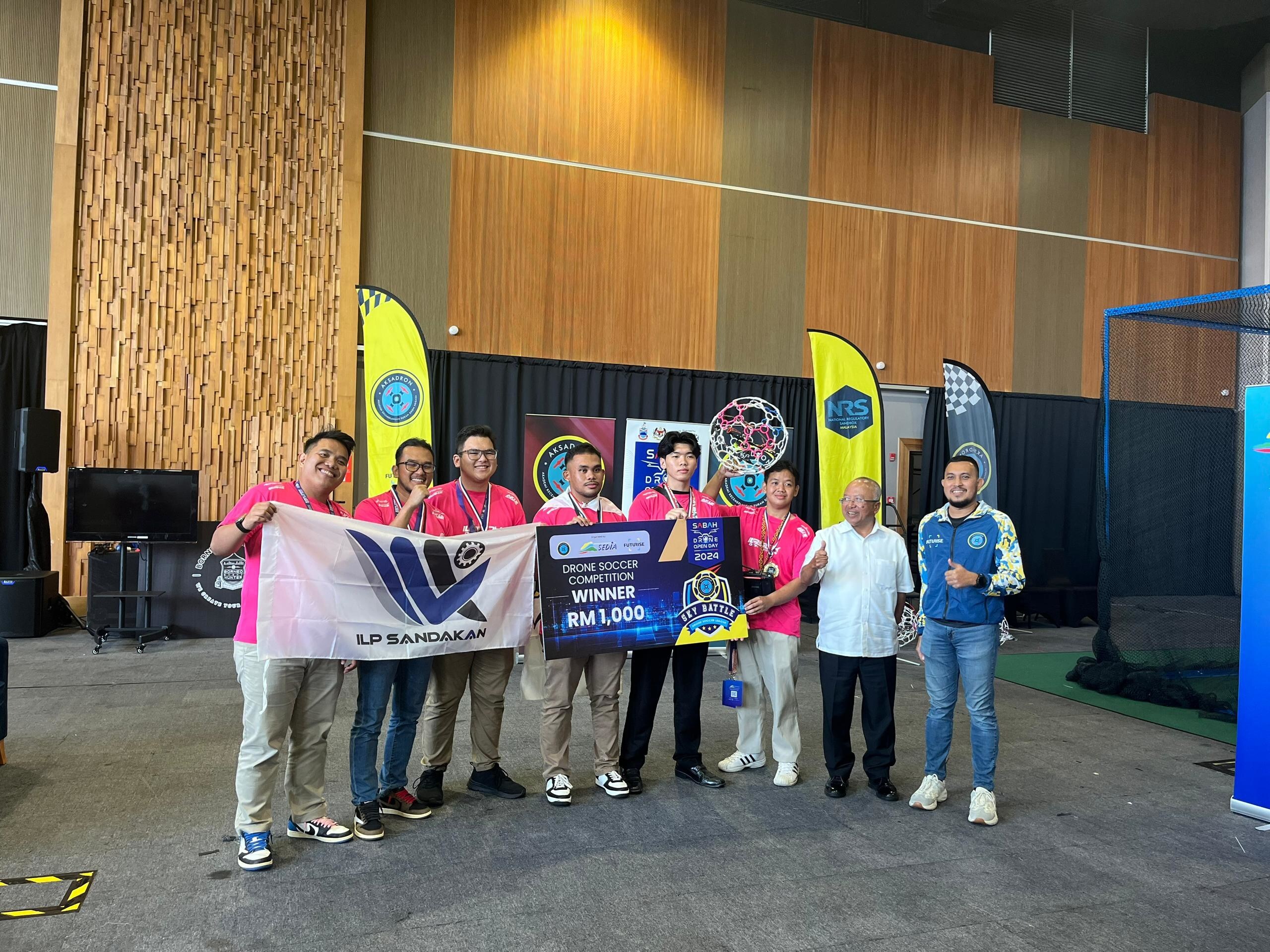 Fierorhino (ILP Sandakan) Winners of the Drone Soccer Competition at Sabah Drone Open Day