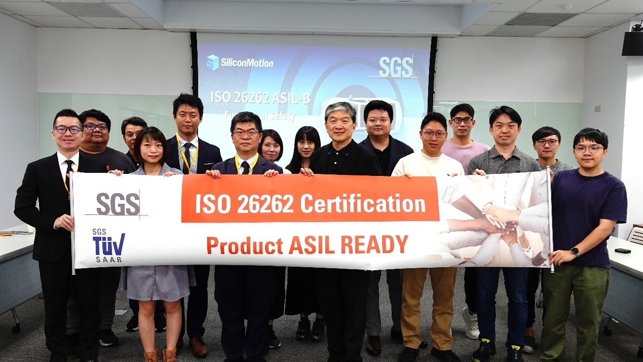 Silicon Motion Achieves ISO 26262 ASIL B Ready and ASPICE CL2 Certification for Automotive Safety Storage Solutions