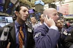 us stocks post solid gains on upbeat data