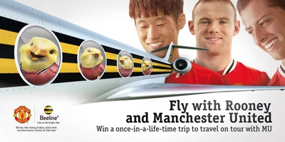 flying with rooney and manschester united