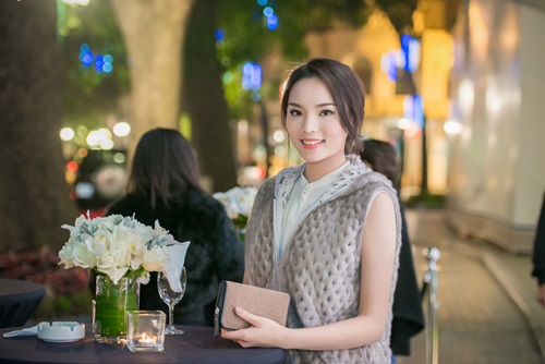miss vietnam ky duyen attends hanoi fashion event