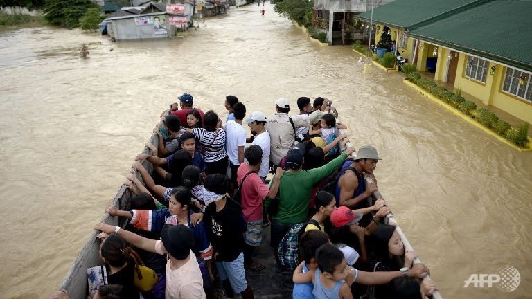 death toll rises to 45 in storm hit philippines