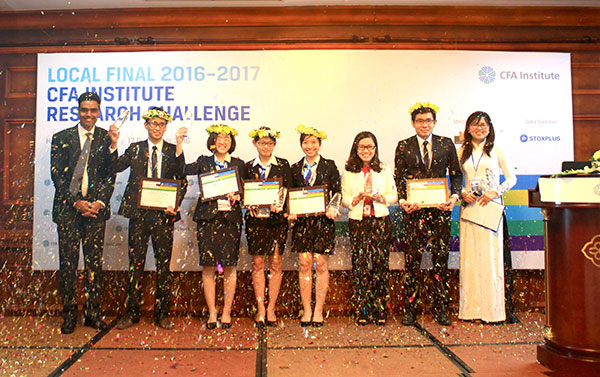ho chi minh city foreign trade univerity named winner of local cfa institute research challenge in vietnam
