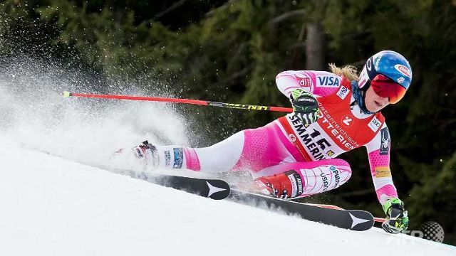 shiffrin wins rare giant slalom