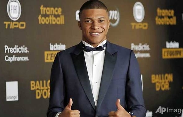 Mbappe wins best young player prize at Ballon d'Or ceremony