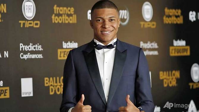 mbappe wins best young player prize at ballon dor ceremony