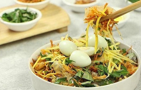 rice paper salad a popular street food in vietnam