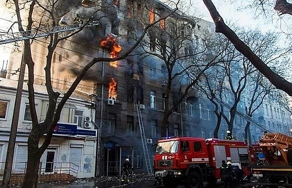 14 missing in deadly Ukraine fire: President