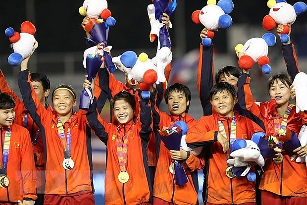 pm congratulates womens football team on sea games success