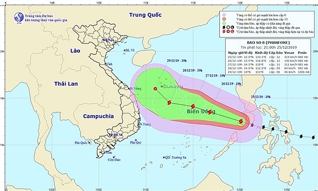 typhoon phanfone enters east sea