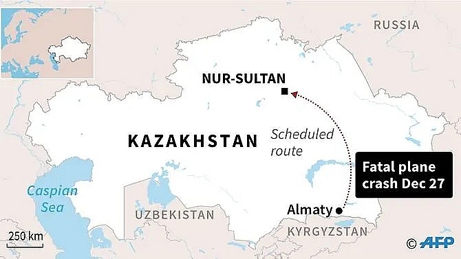 passenger plane crashes in kazakhstan killing 12