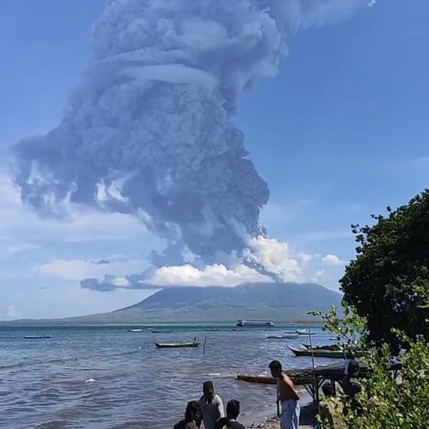 thousands in indonesia evacuated due to active volcano