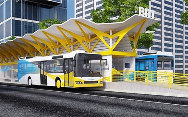 hcm city speeds up work on first bus rapid transit route