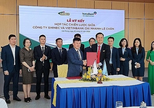 shinec signs strategic partnership with gom dat viet and vietinbank le chan branch