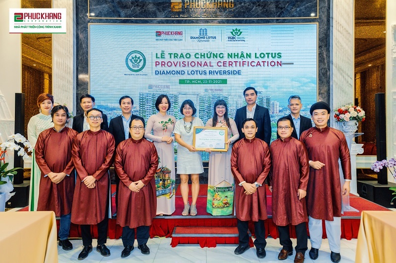 Diamond Lotus Riverside is awarded Lotus Provisional Certification by VGBC