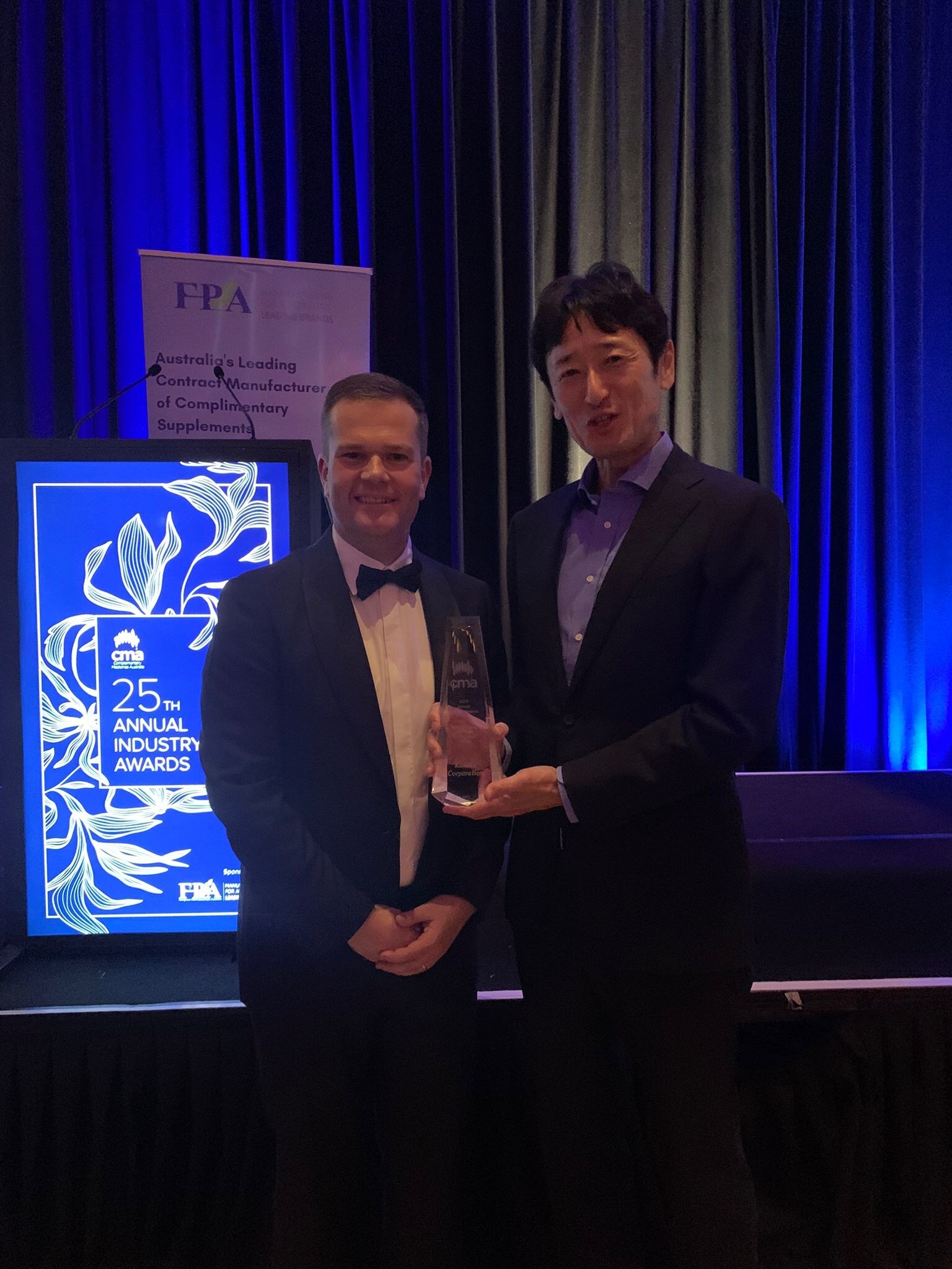 John O’Doherty CEO Complementary Medicines Australia and Tsuyoshi Takakuwa, Head of Marketing and Sales Supplement Division APAC, Kaneka Corporation