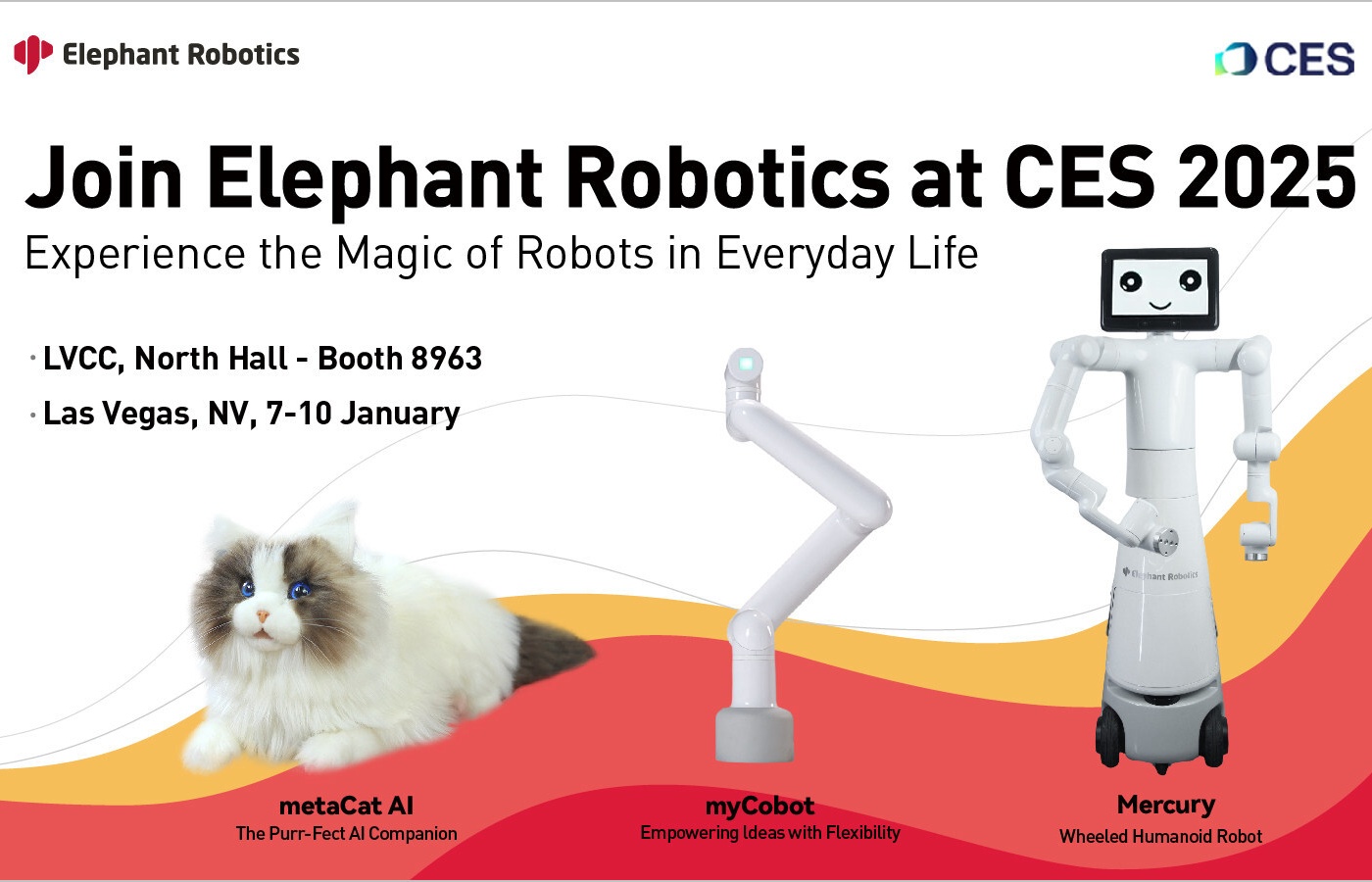 Elephant Robotics to Exhibit at CES 2025: Featuring Cutting-Edge Innovative Robotics Solutions and AI Bionic Robots Debut