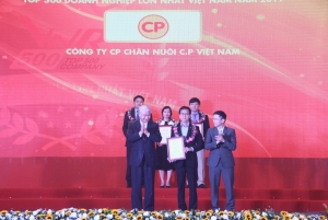 C.P. Vietnam toasted as 18th largest company on VNR500
