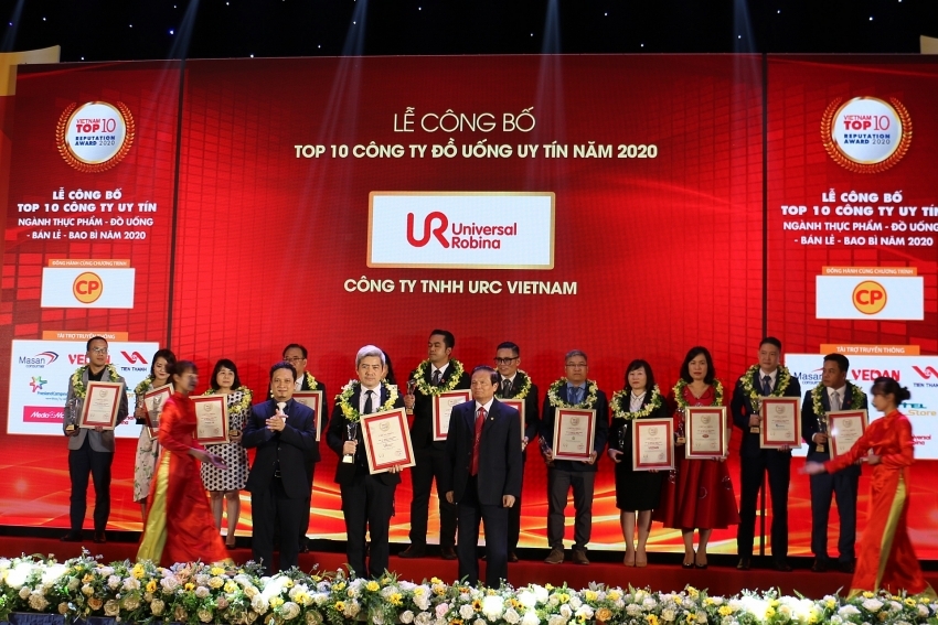 URC Vietnam ranks Top 10 Reputable Companies in non-alcoholic beverage industry in 2020