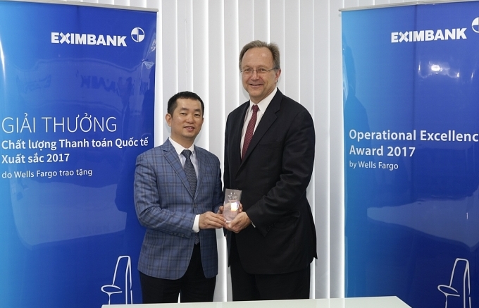 Eximbank receives Operational Excellence Award from Wells Fargo