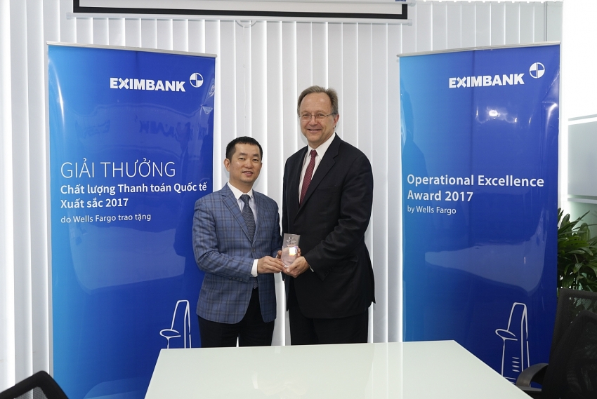 eximbank receives operational excellence award from wells fargo