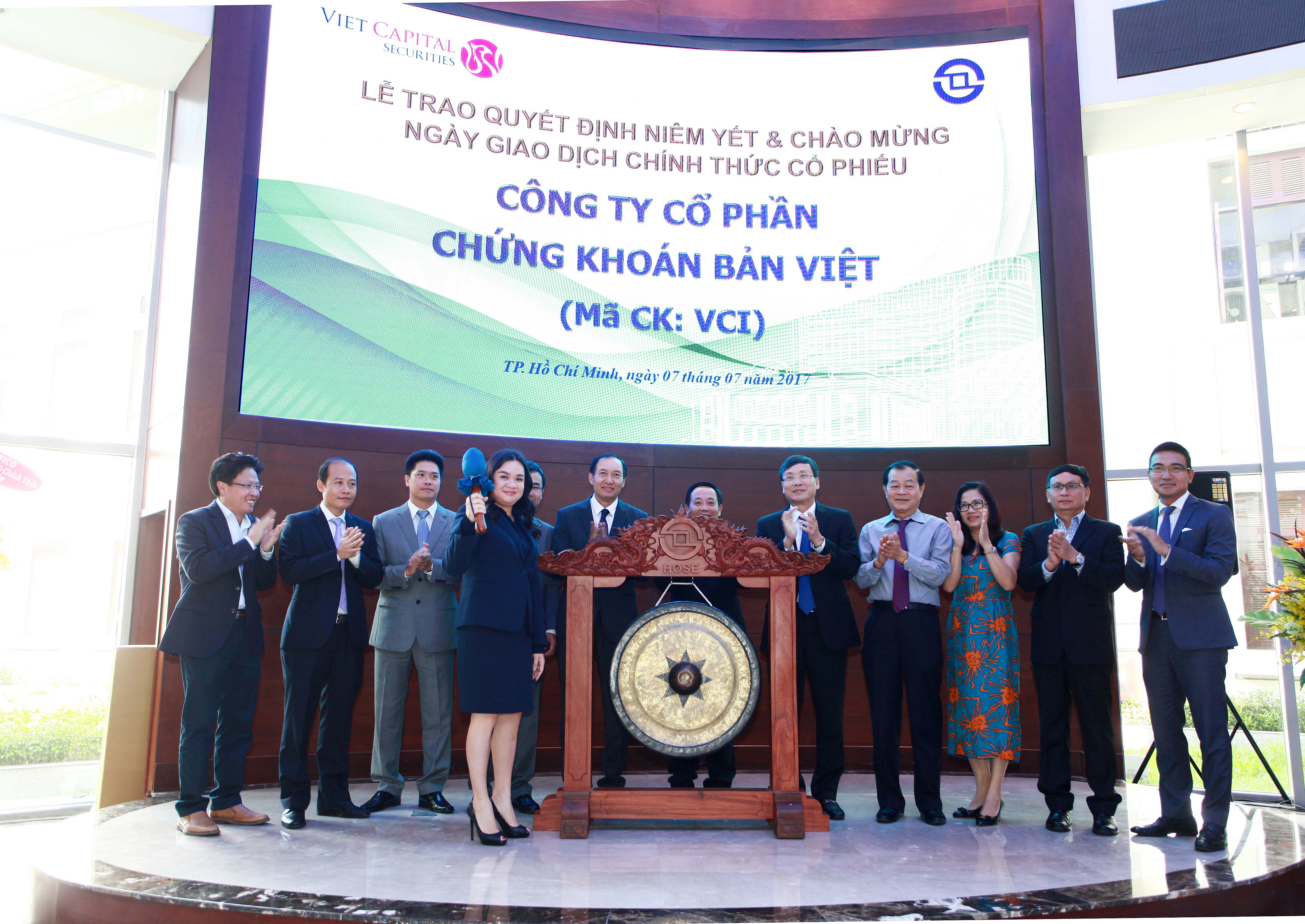 shares of viet capital securities hit the ceiling on first trading day