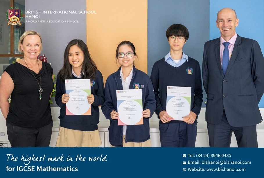 BIS Hanoi students achieve the world's highest mark in Cambridge examination