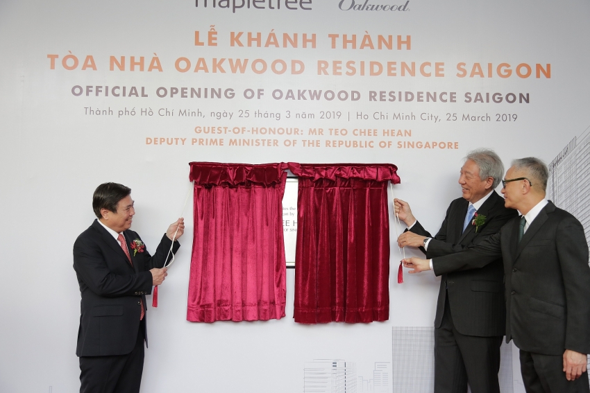 mapletree unveils v plaza and opens first serviced apartment