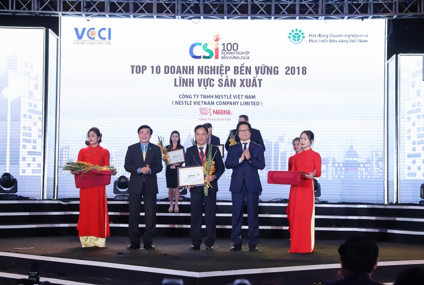 nestle vietnam in top 10 sustainable companies for second year running