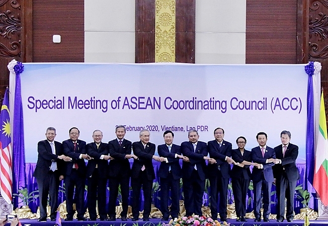 asean coordinating council to redouble shared effort against covid 19