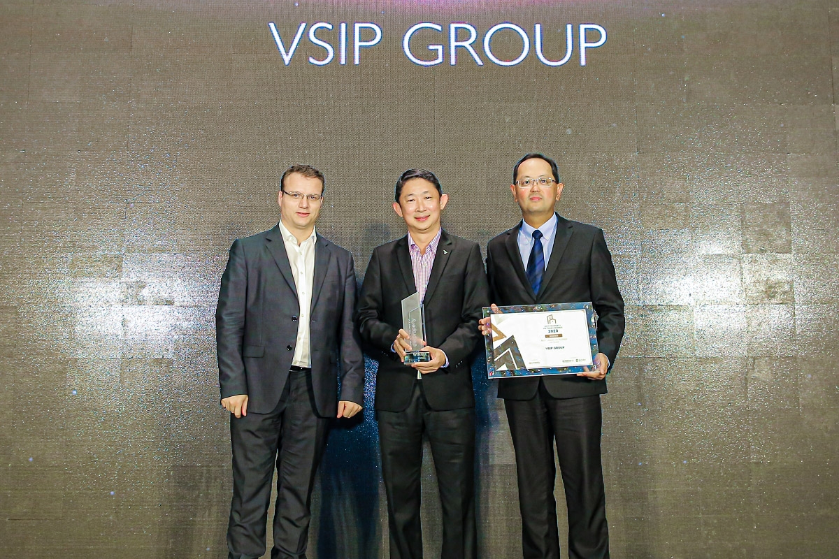 vsip honoured at dot property vietnam awards
