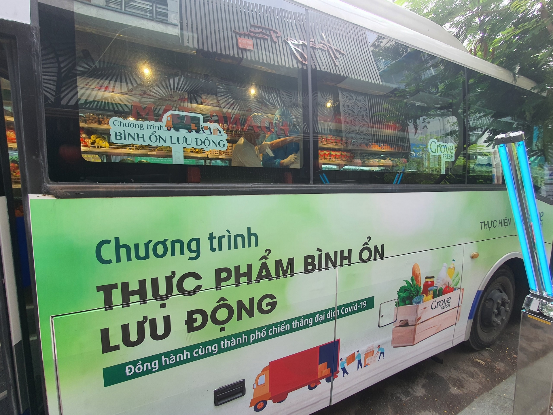Bus converted to mini-supermarket to sell food in Ho Chi Minh City