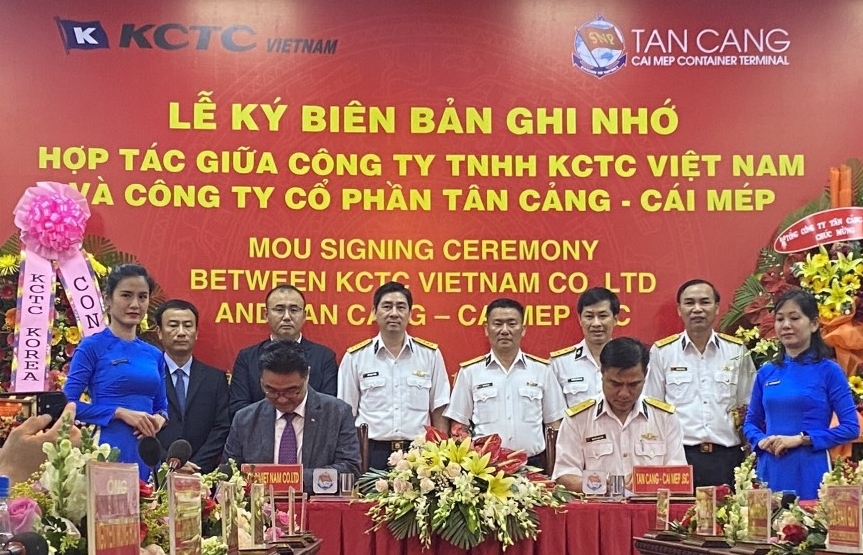 south koreas kctc vietnam ltd ties up with tan cang cai mep jsc