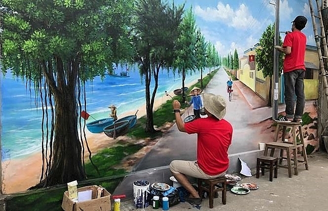 Quang Binh introduces the 7th mural village in Vietnam